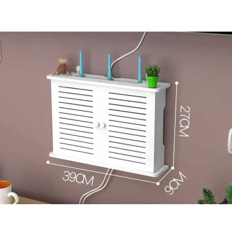 Étagère murale pour routeur Wi-Fi et organisateur de câbles sans perçage slide 7