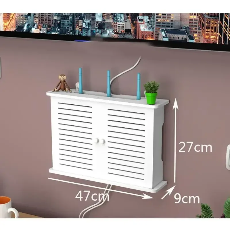Étagère murale pour routeur Wi-Fi et organisateur de câbles sans perçage slide 12
