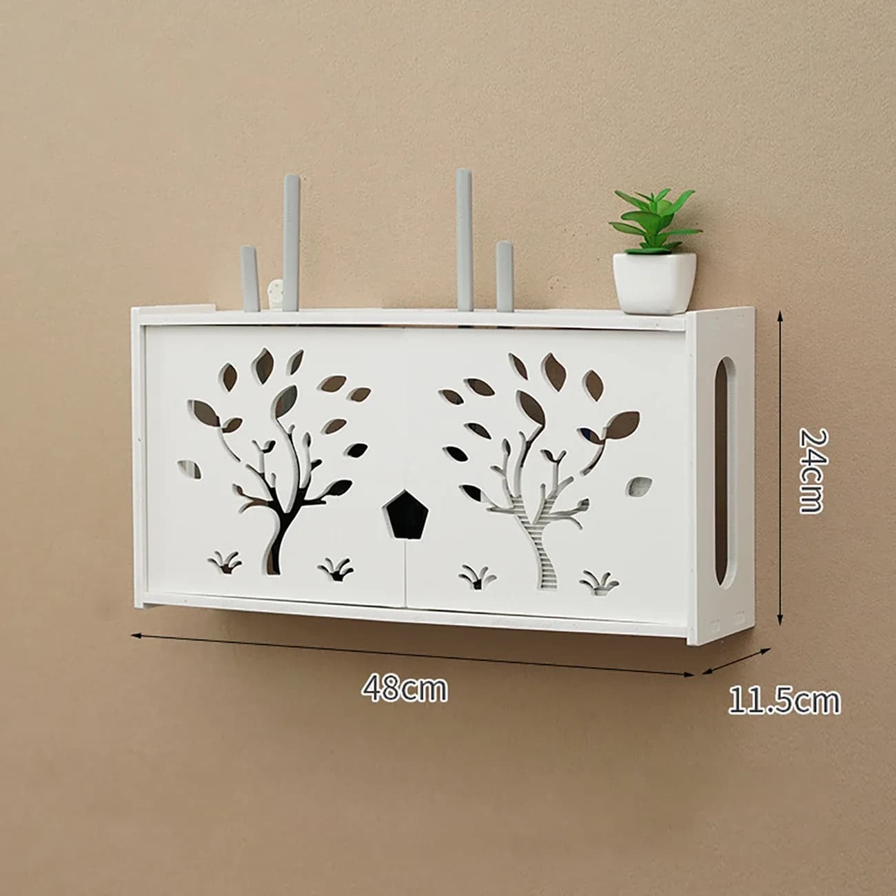 Étagère murale pour routeur Wi-Fi et organisateur de câbles sans perçage slide 31