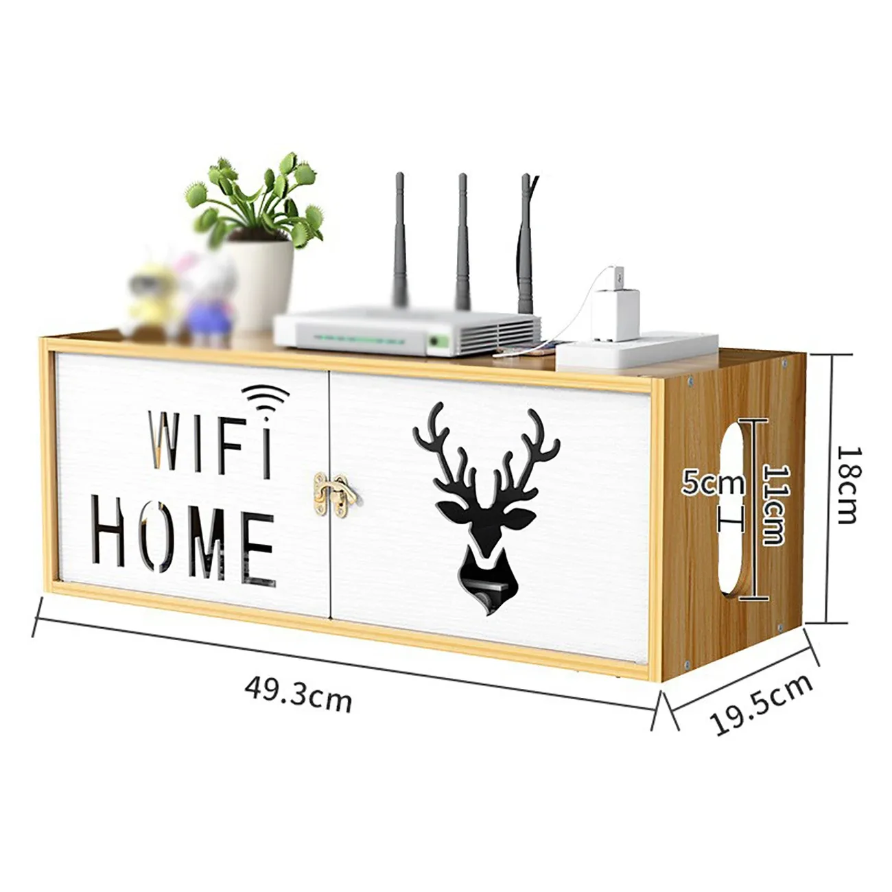 Étagère murale pour routeur Wi-Fi et organisateur de câbles sans perçage slide 22