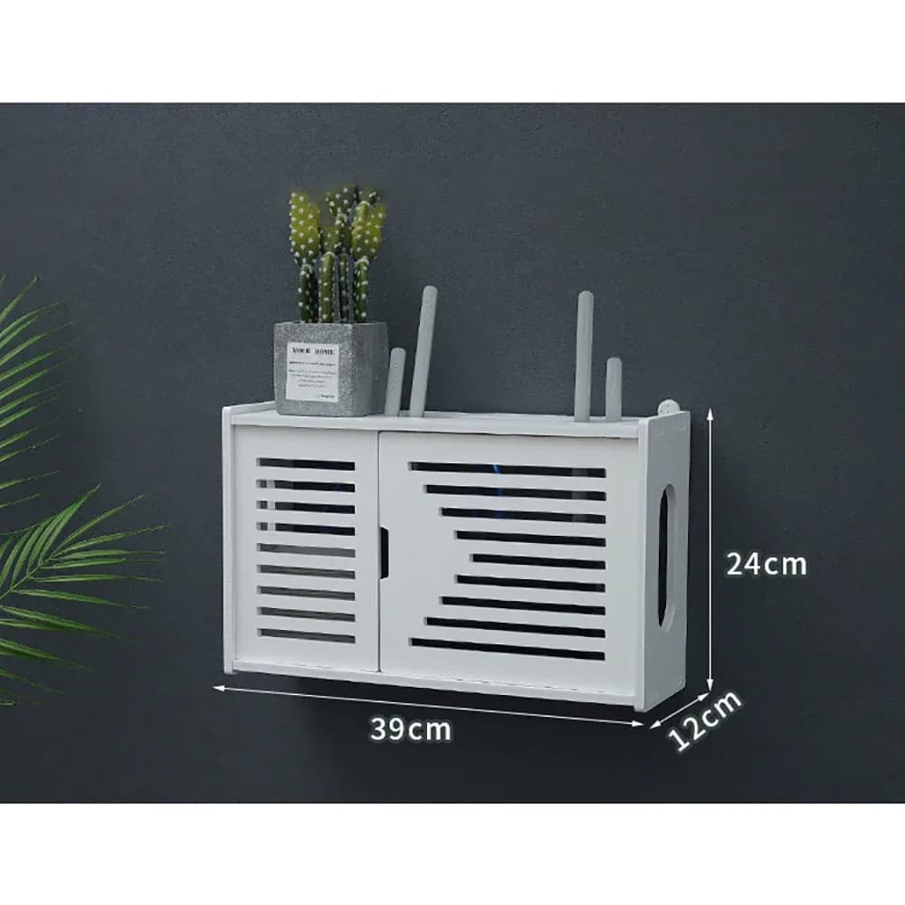 Étagère murale pour routeur Wi-Fi et organisateur de câbles sans perçage slide 23