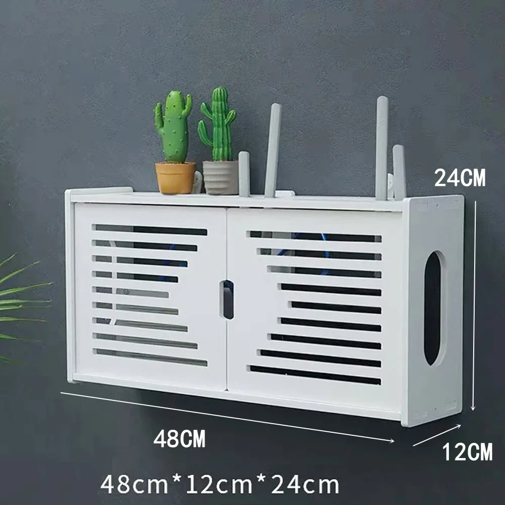 Étagère murale pour routeur Wi-Fi et organisateur de câbles sans perçage slide 24