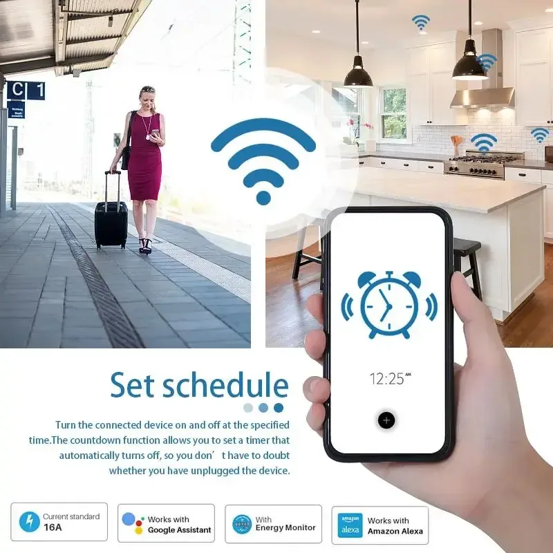 Prise connectée WiFi 16A/20A avec suivi de consommation slide 2