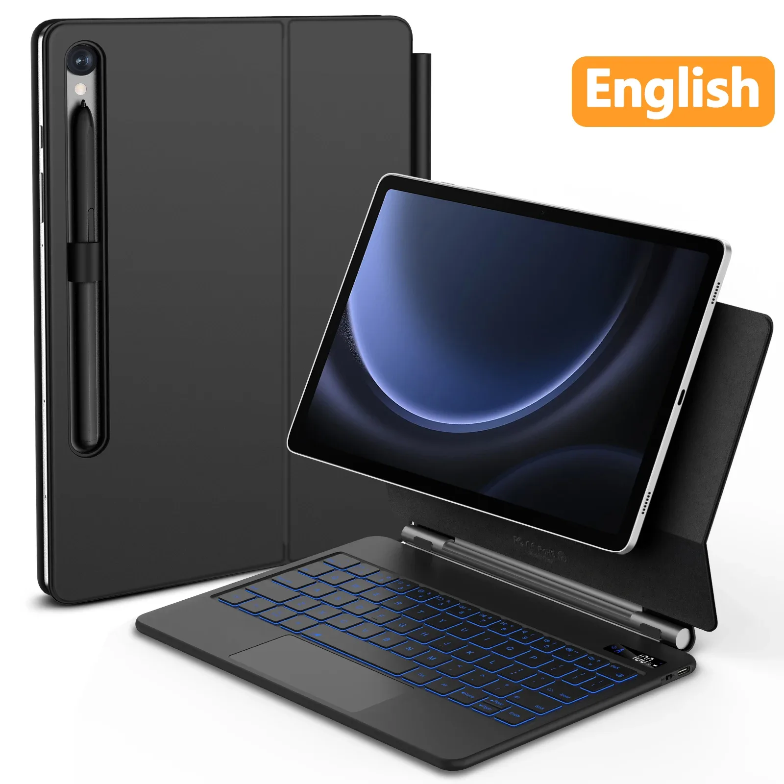 Clavier Magnétique Flottant pour Samsung Galaxy Tab S10+ / S9+ / S9 / S9 FE / S8 / S7 avec Pavé Tactile et Emplacement S Pen slide 8