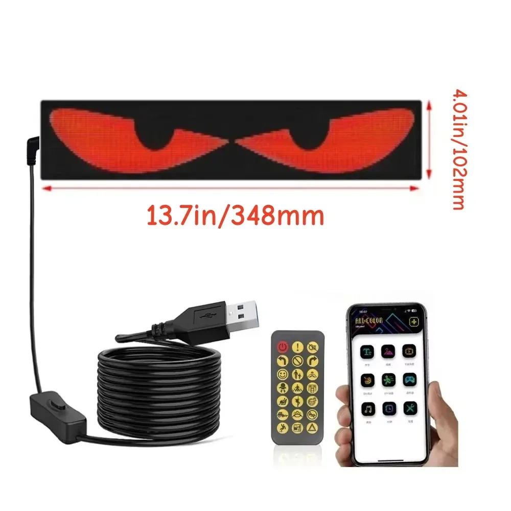 Écran LED Matriciel Flexible "Yeux de Diable" pour Voiture - Contrôle via Application slide 13