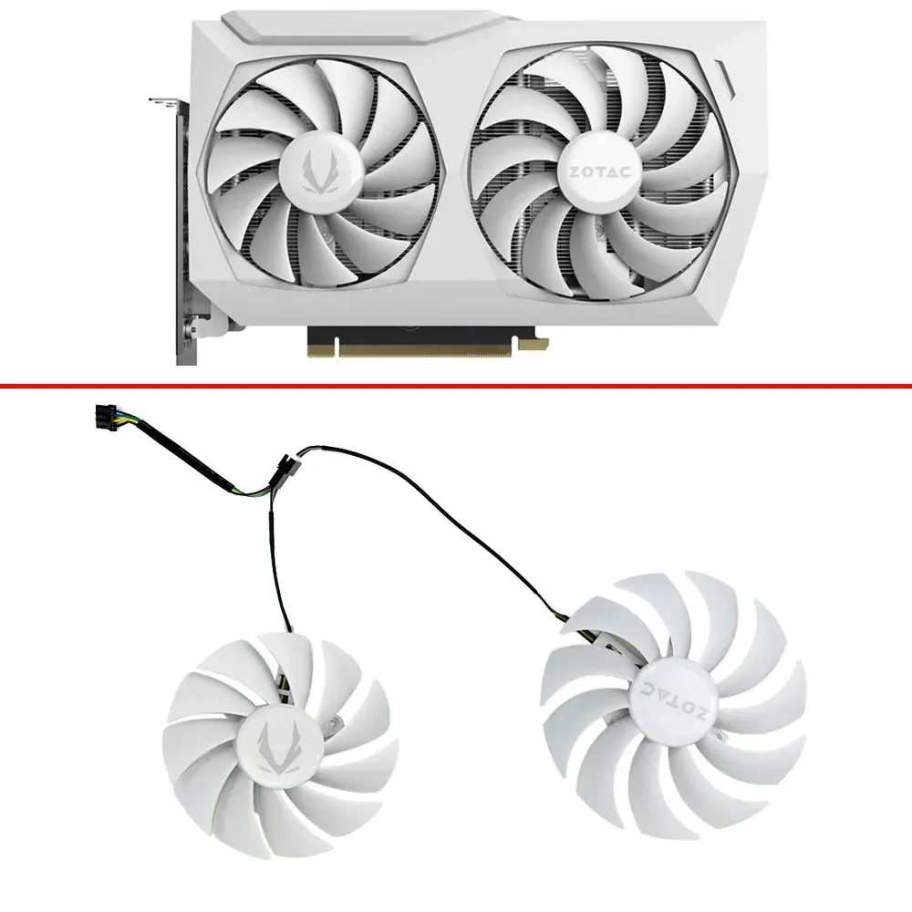 Ventilateur de Remplacement Blanc pour Zotac GeForce RTX 3060, 3060 Ti, 3070 - 89mm - Image 1