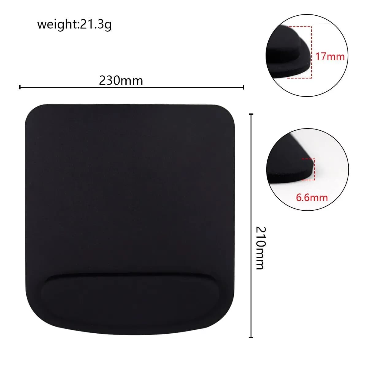 Tapis de souris ergonomique avec repose-poignet en mousse à mémoire de forme slide 7