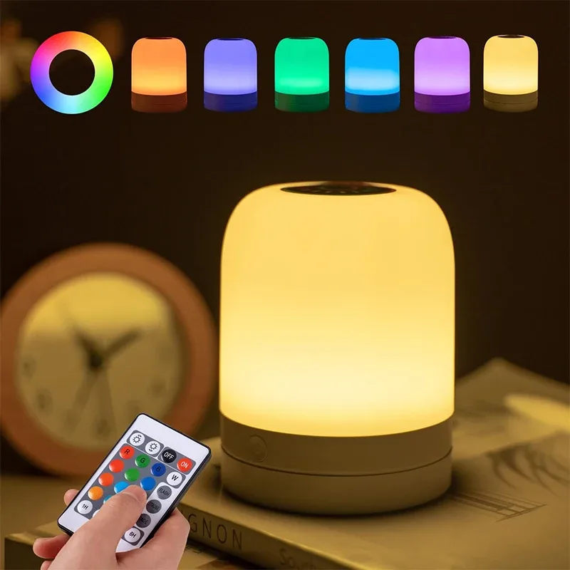 Veilleuse LED tactile 16 couleurs RGB à intensité variable - Image 1