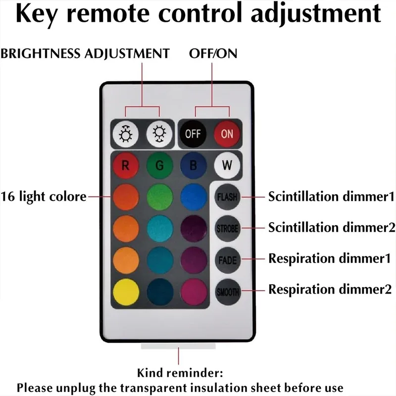 Veilleuse LED tactile 16 couleurs RGB à intensité variable - Image 5