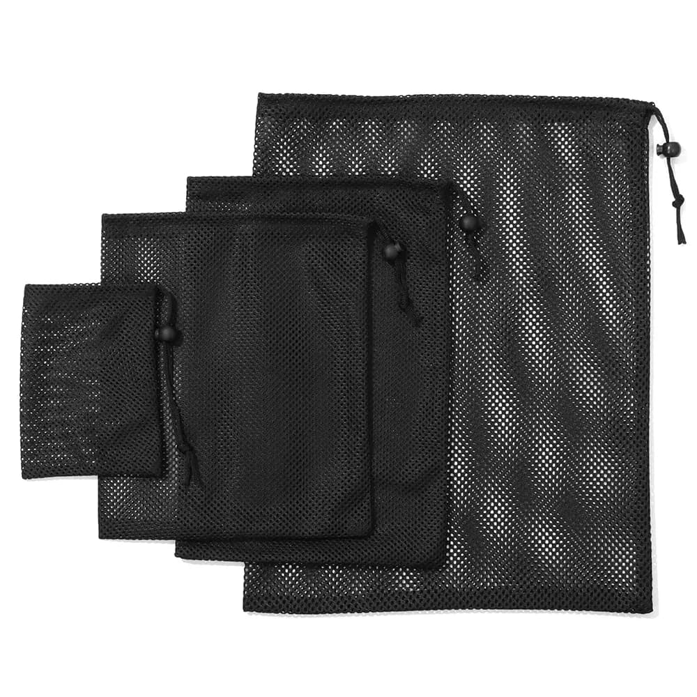 Trousse de rangement multi-usage en maille de nylon noir