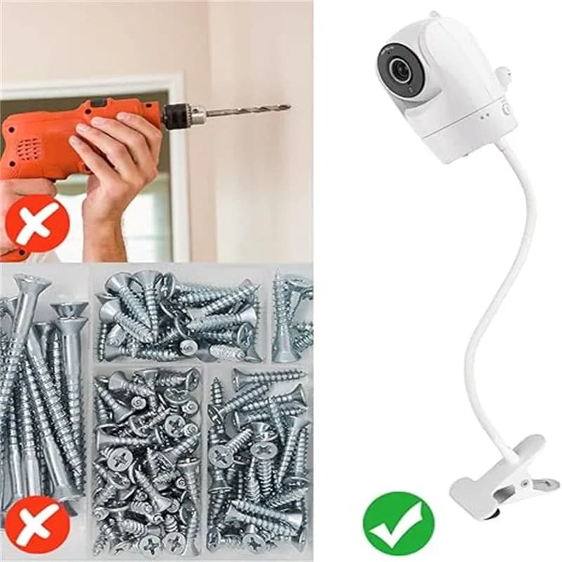 Support universel flexible pour moniteur bébé - Fixation sans perçage slide 4