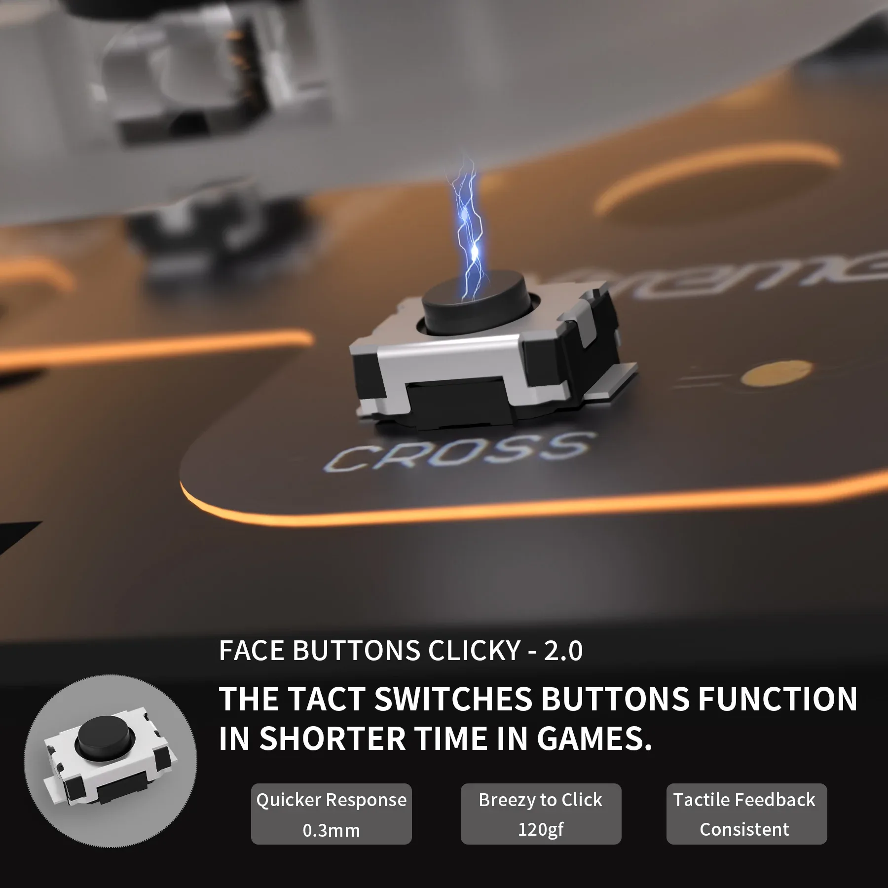 eXtremeRate Face Clicky Kit V3 pour Manette PS5 (BDM-010 & BDM-020) - Boutons d'Action et Croix Directionnelle Tactiles - Image 5