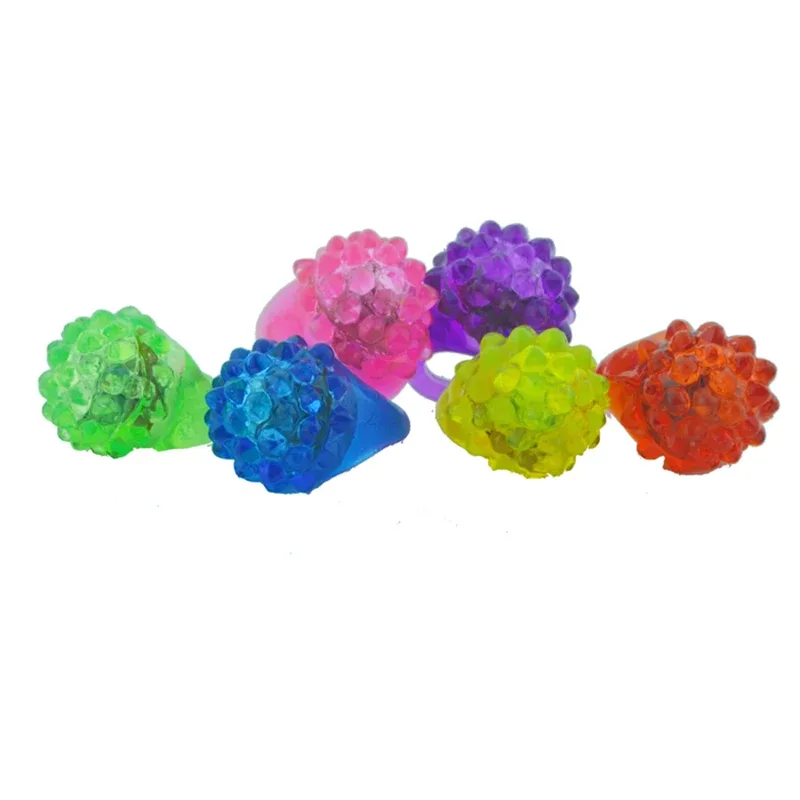 Lot de 6 bagues LED clignotantes en caoutchouc souple