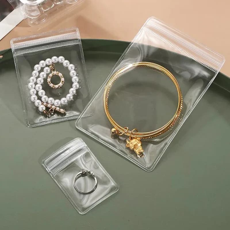 Pochettes de rangement anti-oxydation pour bijoux en PVC transparent - Refermables slide 5