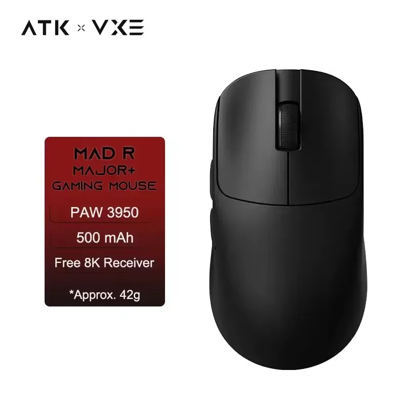 Souris Gamer Sans Fil ATK VXE MAD R Major - Capteur PAW3395/3950, 8K, Ergonomique et Légère - Image 2