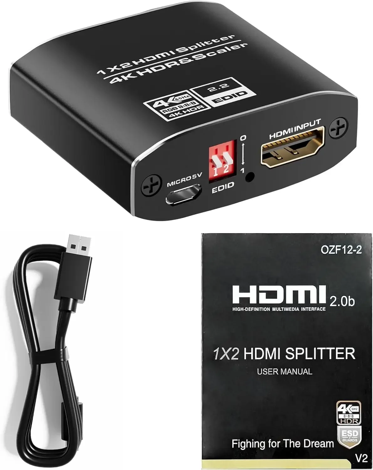 Répartiteur HDMI 4K 60Hz HDR (1 entrée 2 sorties) avec HDCP 2.2 et Gestion EDID slide 6