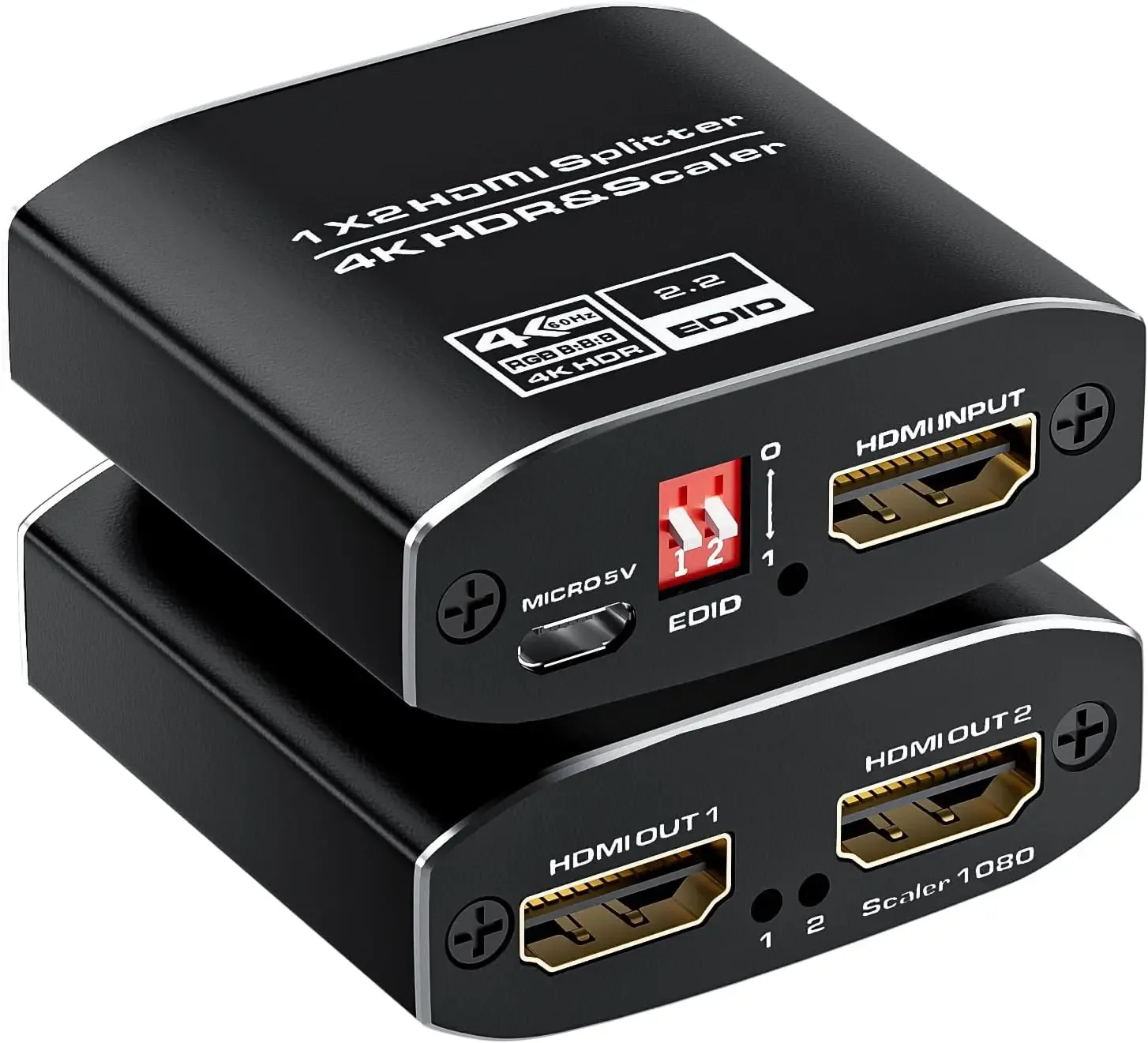 Répartiteur HDMI 4K 60Hz HDR (1 entrée 2 sorties) avec HDCP 2.2 et Gestion EDID