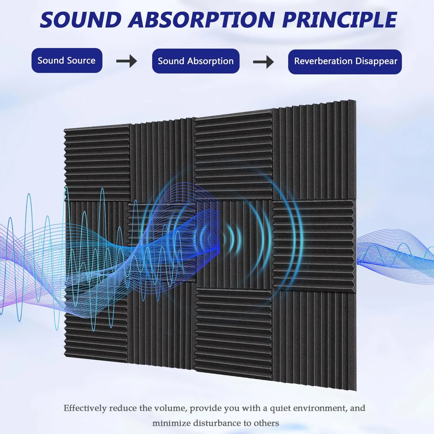 Panneaux de mousse acoustique pour studio de musique slide 2