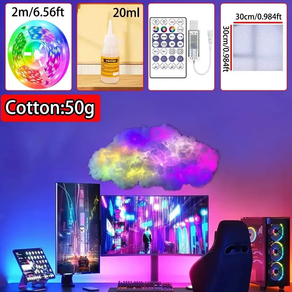 Luminaire LED Nuage 3D Intelligent avec Effet Éclair et Synchronisation Musicale slide 12