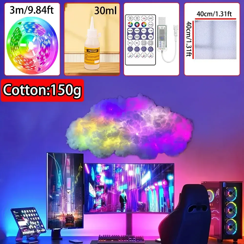 Luminaire LED Nuage 3D Intelligent avec Effet Éclair et Synchronisation Musicale slide 13