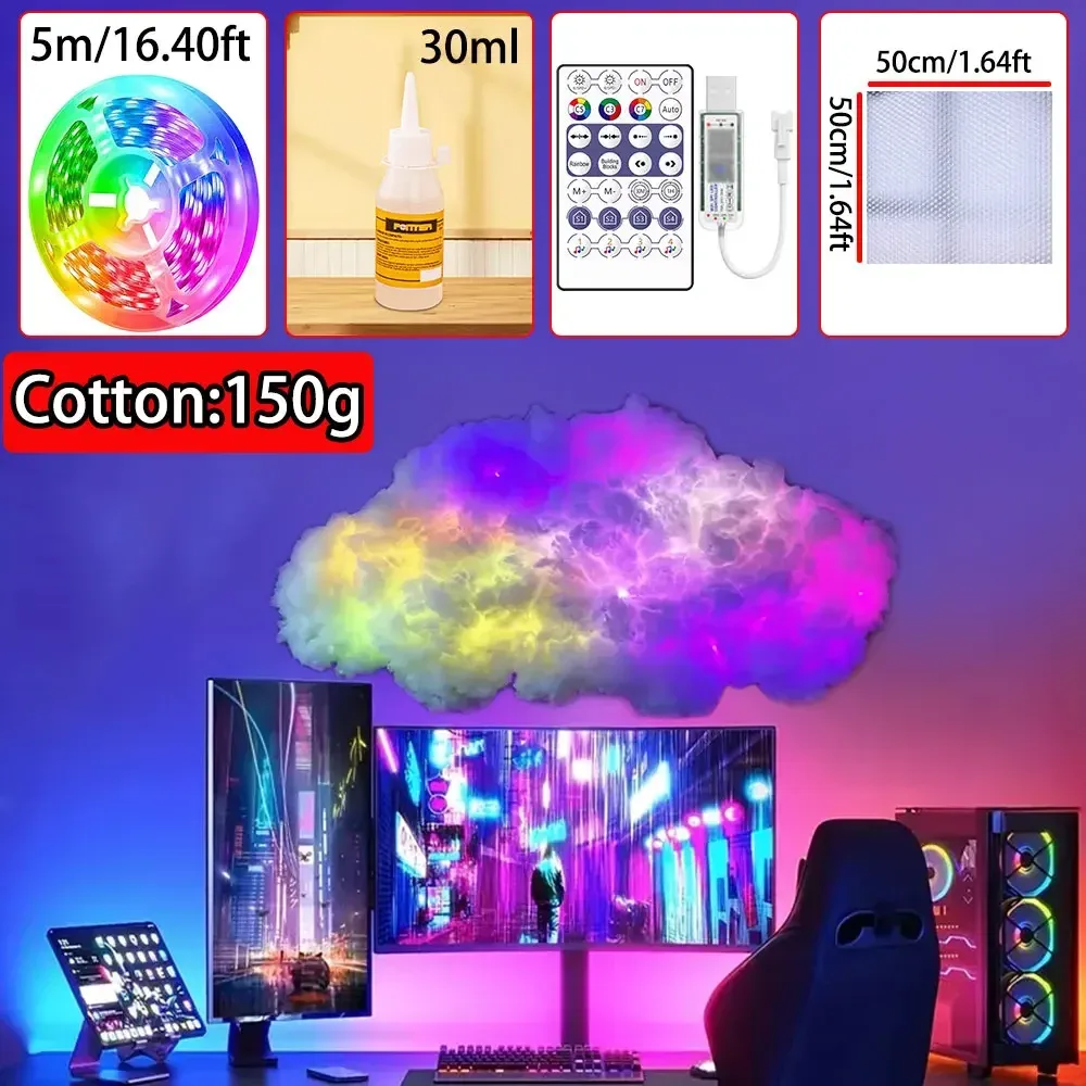 Luminaire LED Nuage 3D Intelligent avec Effet Éclair et Synchronisation Musicale slide 10
