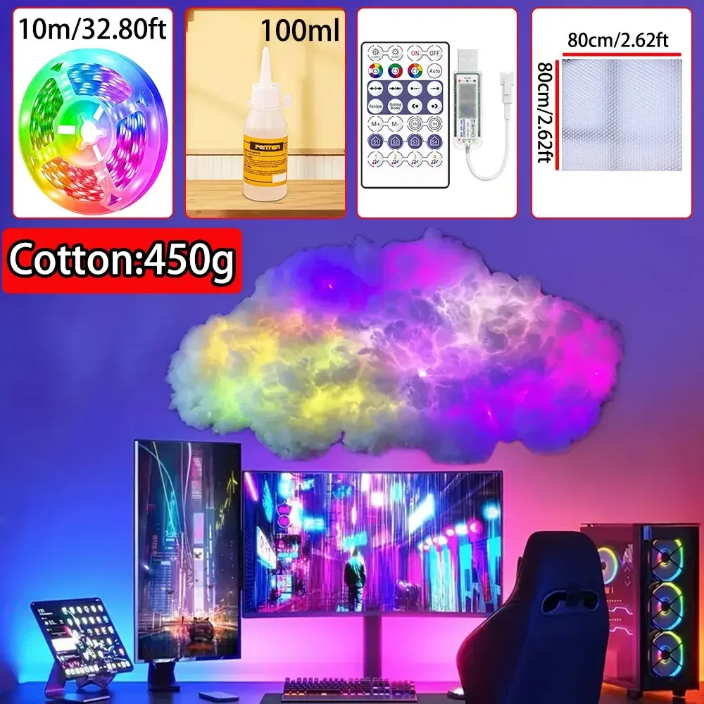 Luminaire LED Nuage 3D Intelligent avec Effet Éclair et Synchronisation Musicale slide 11