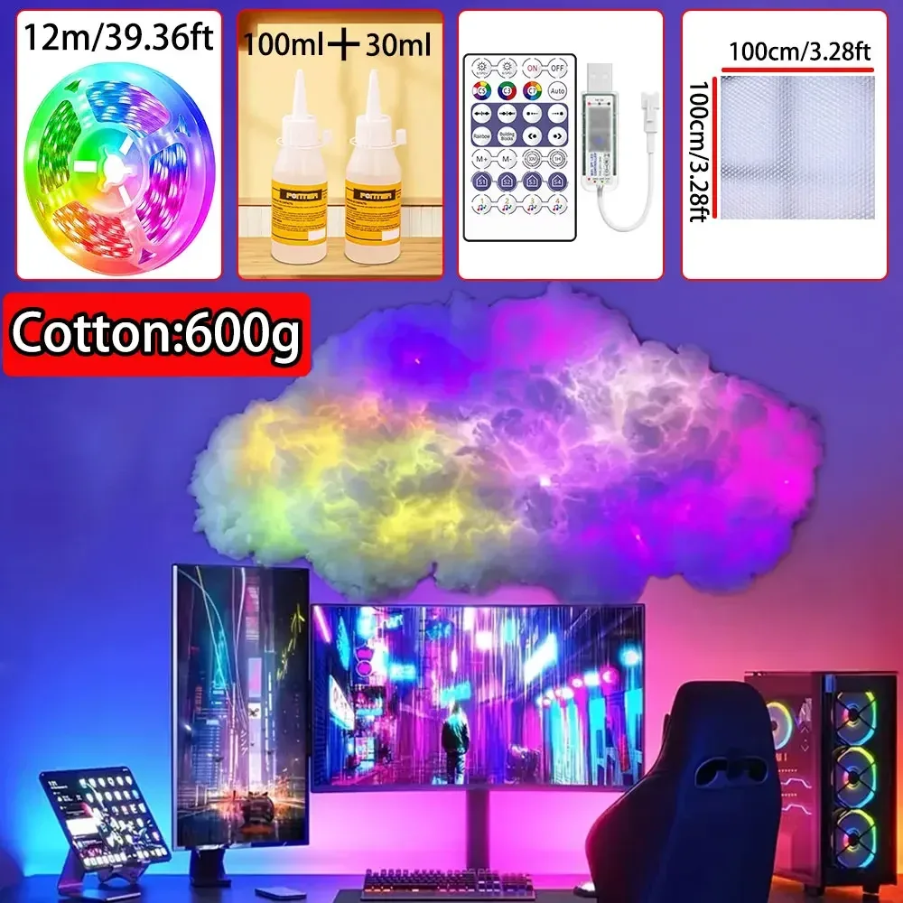 Luminaire LED Nuage 3D Intelligent avec Effet Éclair et Synchronisation Musicale slide 7