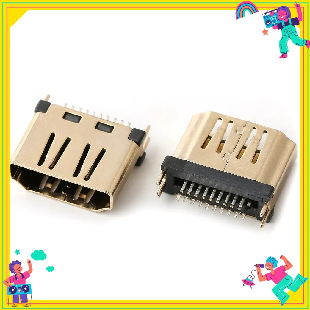 Connecteur HDMI 19 broches vertical SMD pour PCB - Lot de 5 slide 5