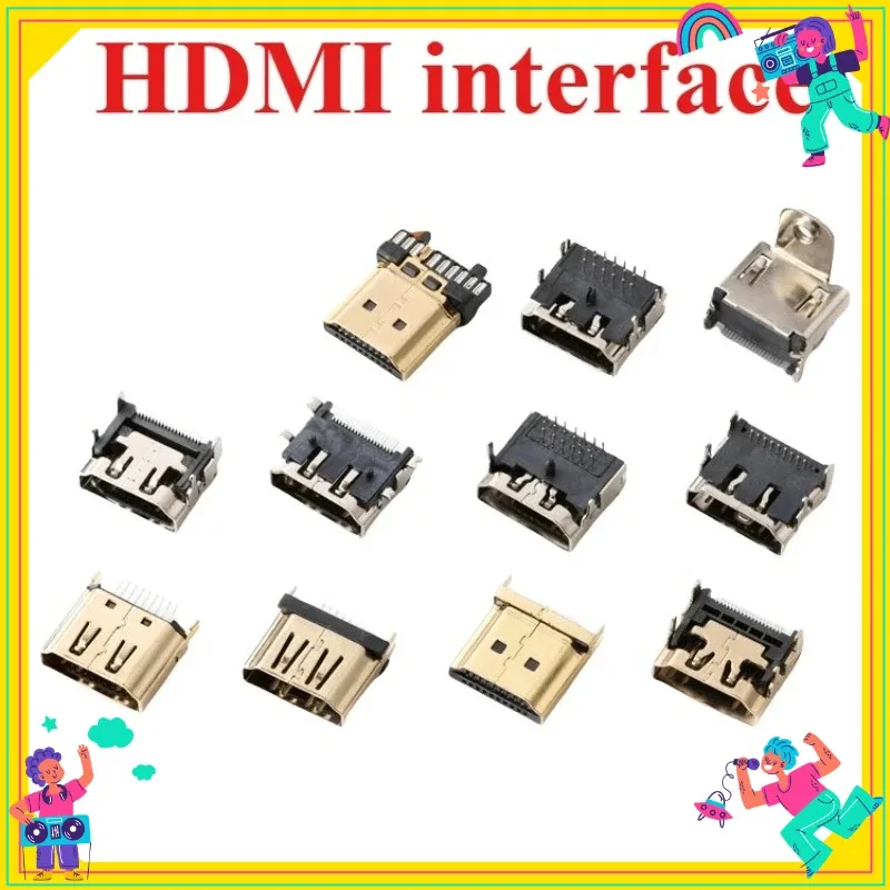 Connecteur HDMI 19 broches vertical SMD pour PCB - Lot de 5 slide 2
