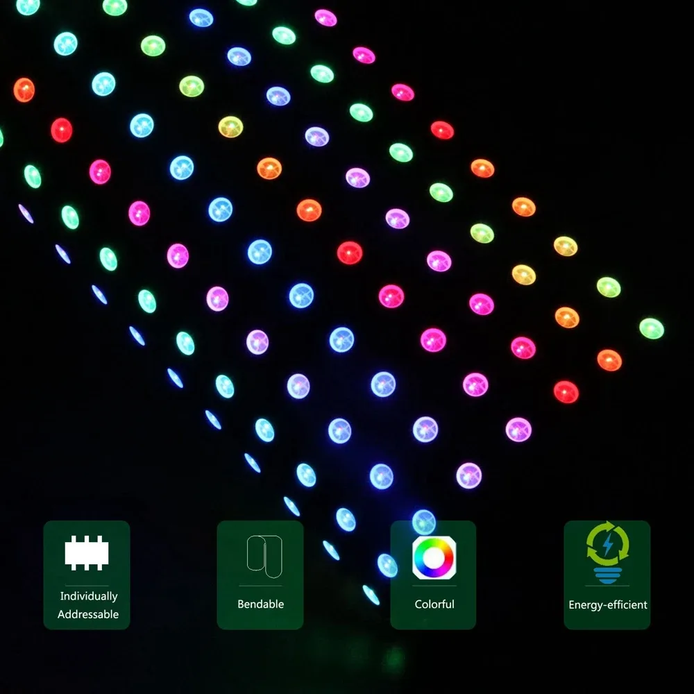 Panneau Matrice LED RGB Flexible WS2812B Adressable Individuellement - DC5V - Image 3