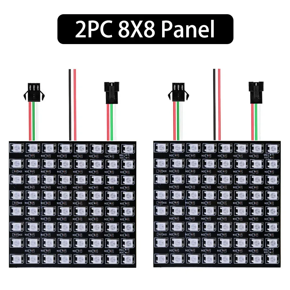 Panneau Matrice LED RGB Flexible WS2812B Adressable Individuellement - DC5V slide 12