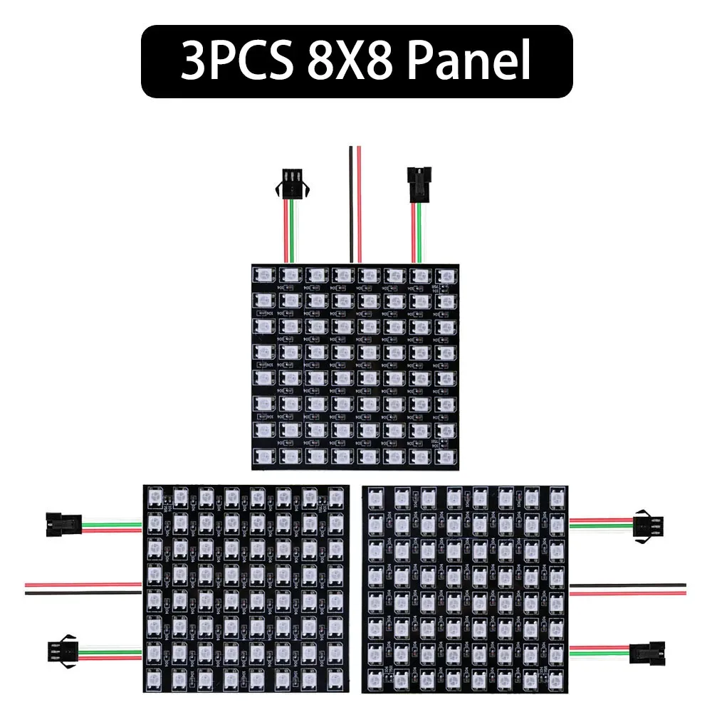 Panneau Matrice LED RGB Flexible WS2812B Adressable Individuellement - DC5V slide 9