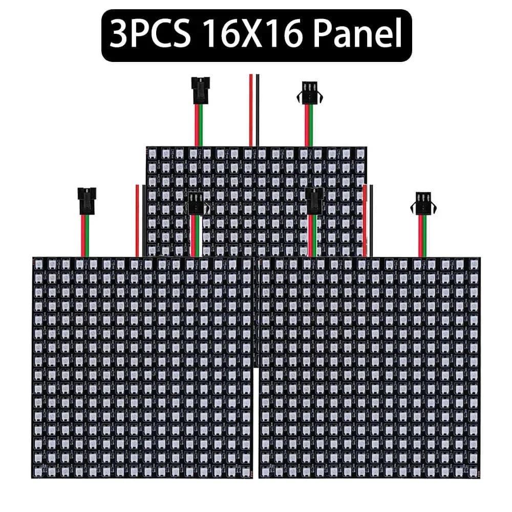Panneau Matrice LED RGB Flexible WS2812B Adressable Individuellement - DC5V slide 8