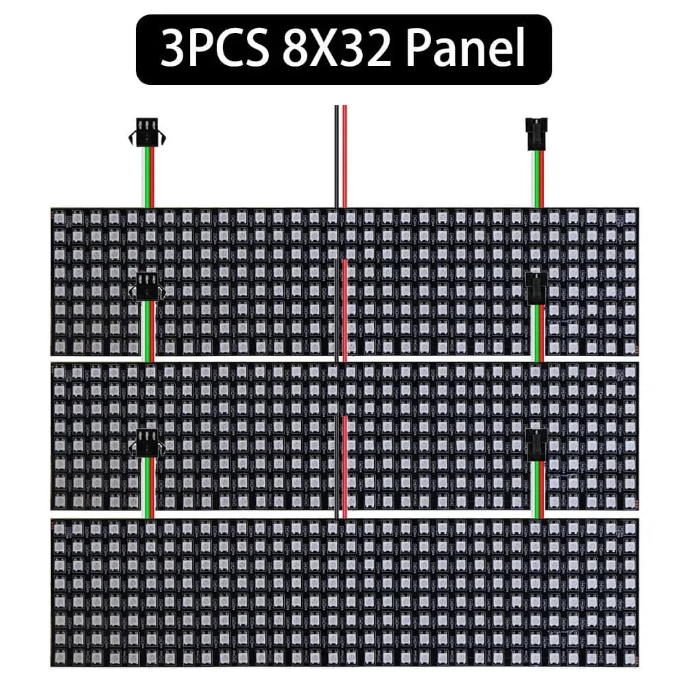 Panneau Matrice LED RGB Flexible WS2812B Adressable Individuellement - DC5V slide 7