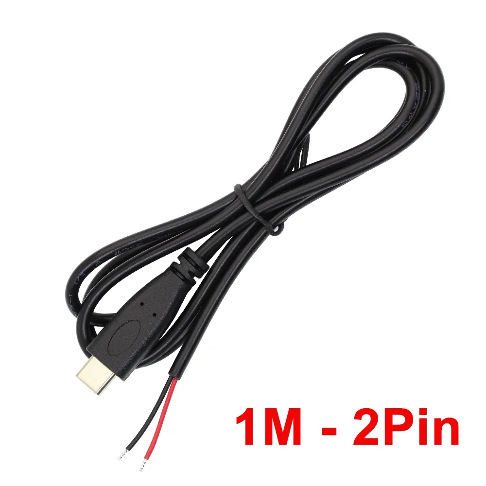 Câble USB Type-C Mâle vers Fils Dénudés (Pigtail) - 2 ou 4 Broches - 1m slide 7