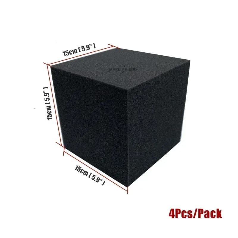 Lot de 4 Cubes Acoustiques 20x20x20 cm - Pièges à Basses en Mousse Polyuréthane pour Studio d'Enregistrement - Image 3