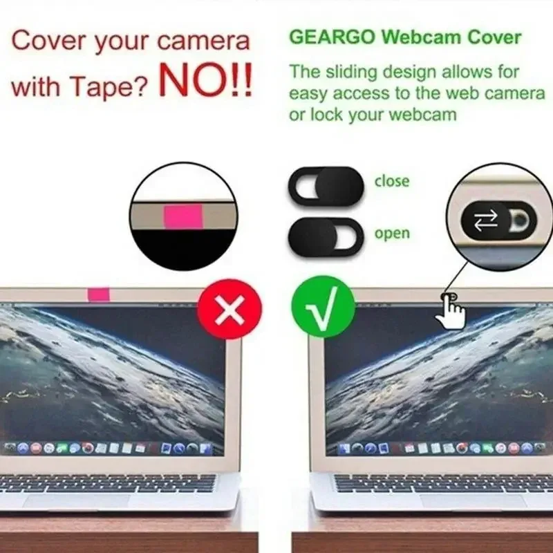 Cache-webcam coulissant universel pour ordinateur, tablette et smartphone - Image 6