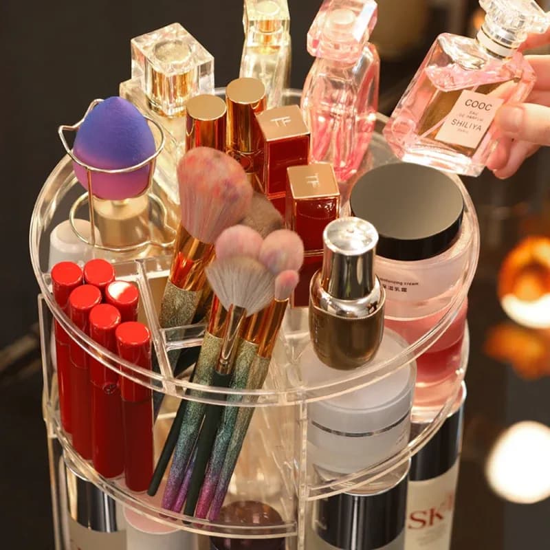 Organisateur de cosmétiques rotatif à 360° avec niveaux réglables - Image 3