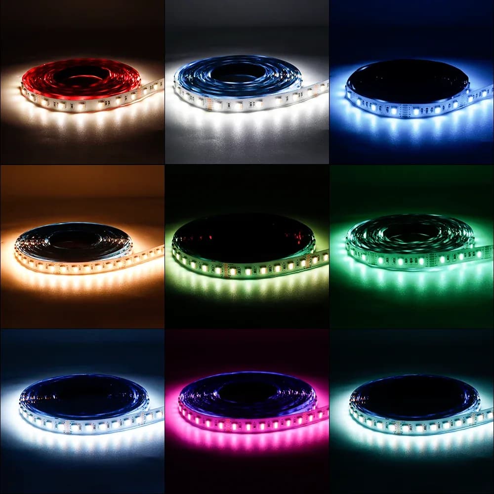 Ruban LED flexible 5m 5050 RGBCCT (5-en-1), 60/96 LED/m, 2700K-6500K, 12V/24V - Image 4