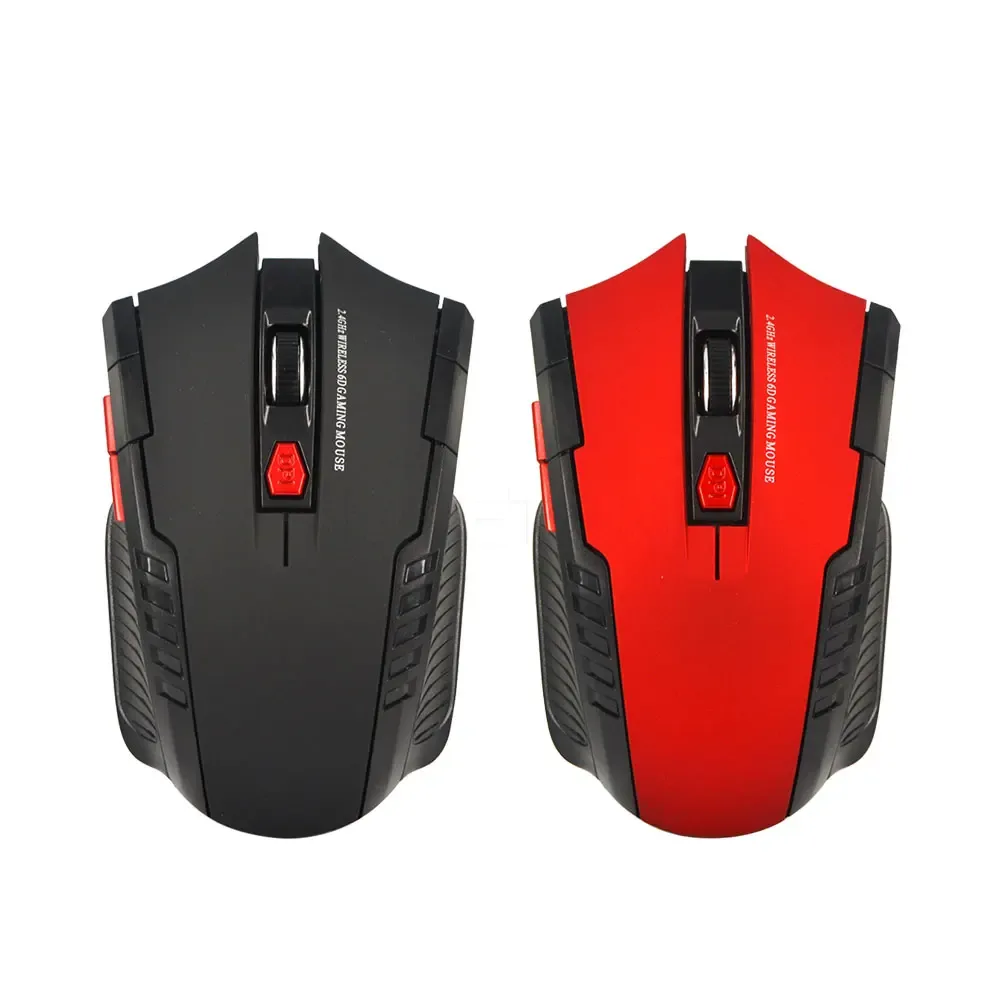 Souris de jeu sans fil 2,4 GHz, 6 boutons, 1600 DPI avec récepteur USB