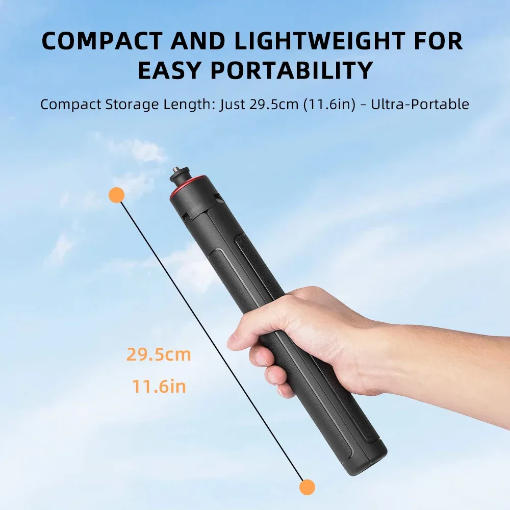 Trépied et perche à selfie extensible Flymile pour DJI Pocket 3, Action 5 Pro, Insta360 X5 et GoPro slide 2
