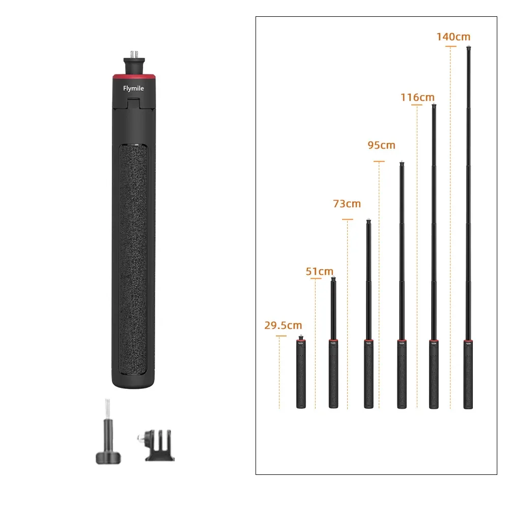 Trépied et perche à selfie extensible Flymile pour DJI Pocket 3, Action 5 Pro, Insta360 X5 et GoPro slide 7