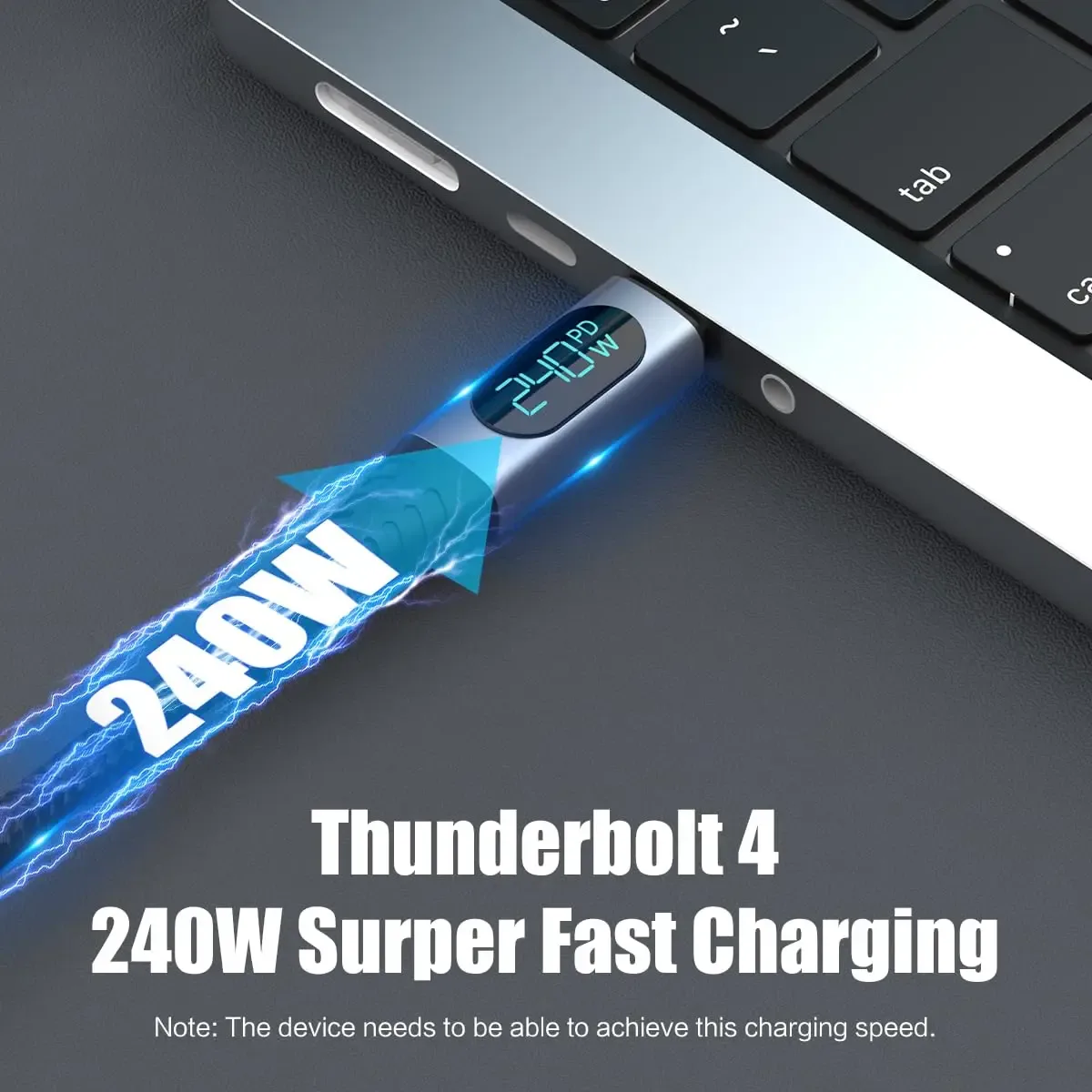 Câble USB4 avec affichage LED, 40Gbps, 240W, Vidéo 8K - Image 5