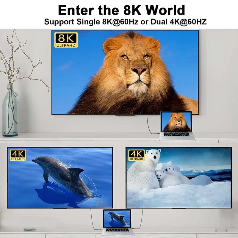 Câble USB4 avec affichage LED, 40Gbps, 240W, Vidéo 8K - Image 3