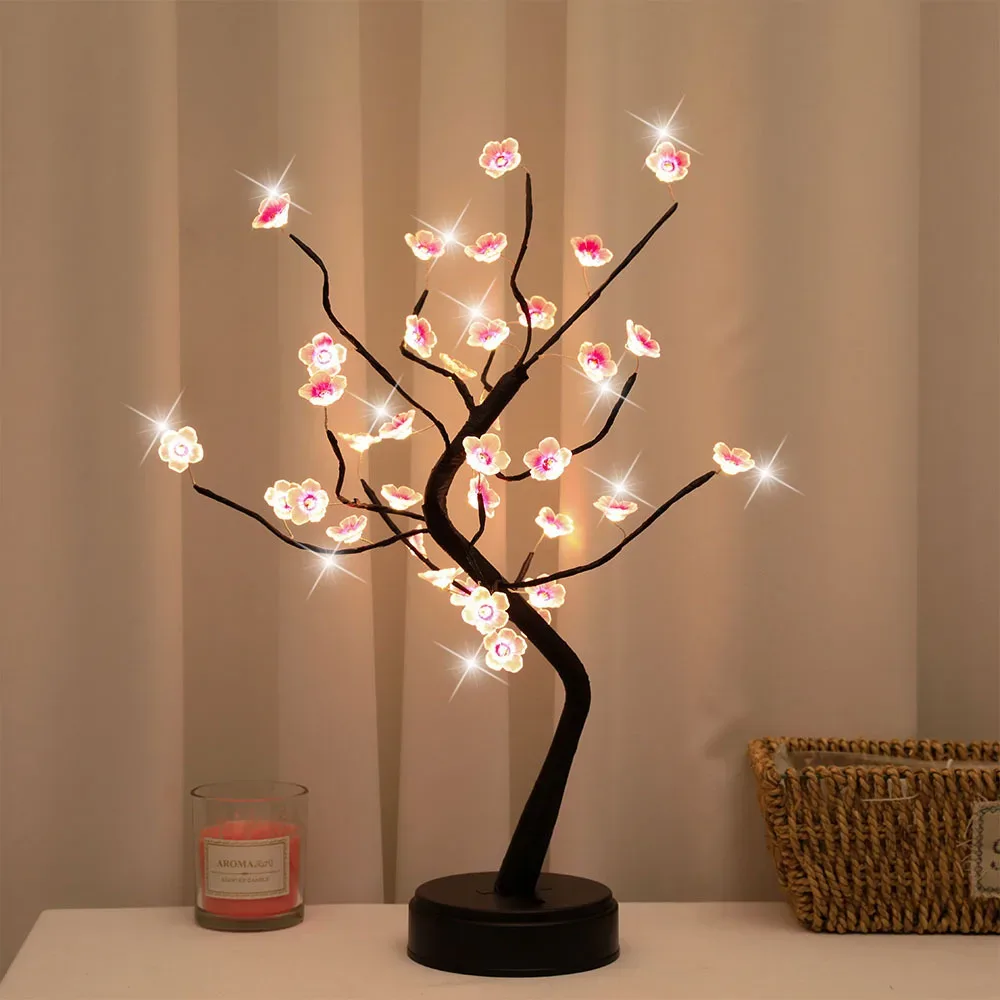Lampe LED Arbre de Cerisier - Blanc Chaud - Image 2