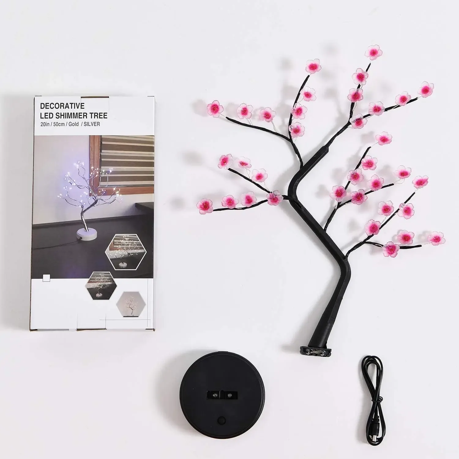 Lampe LED Arbre de Cerisier - Blanc Chaud - Image 6
