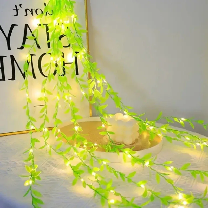 Guirlande lumineuse LED feuilles de saule à piles (2m ou 5m) - Image 4