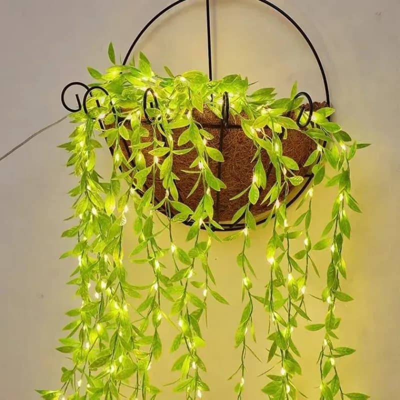 Guirlande lumineuse LED feuilles de saule à piles (2m ou 5m) - Image 5