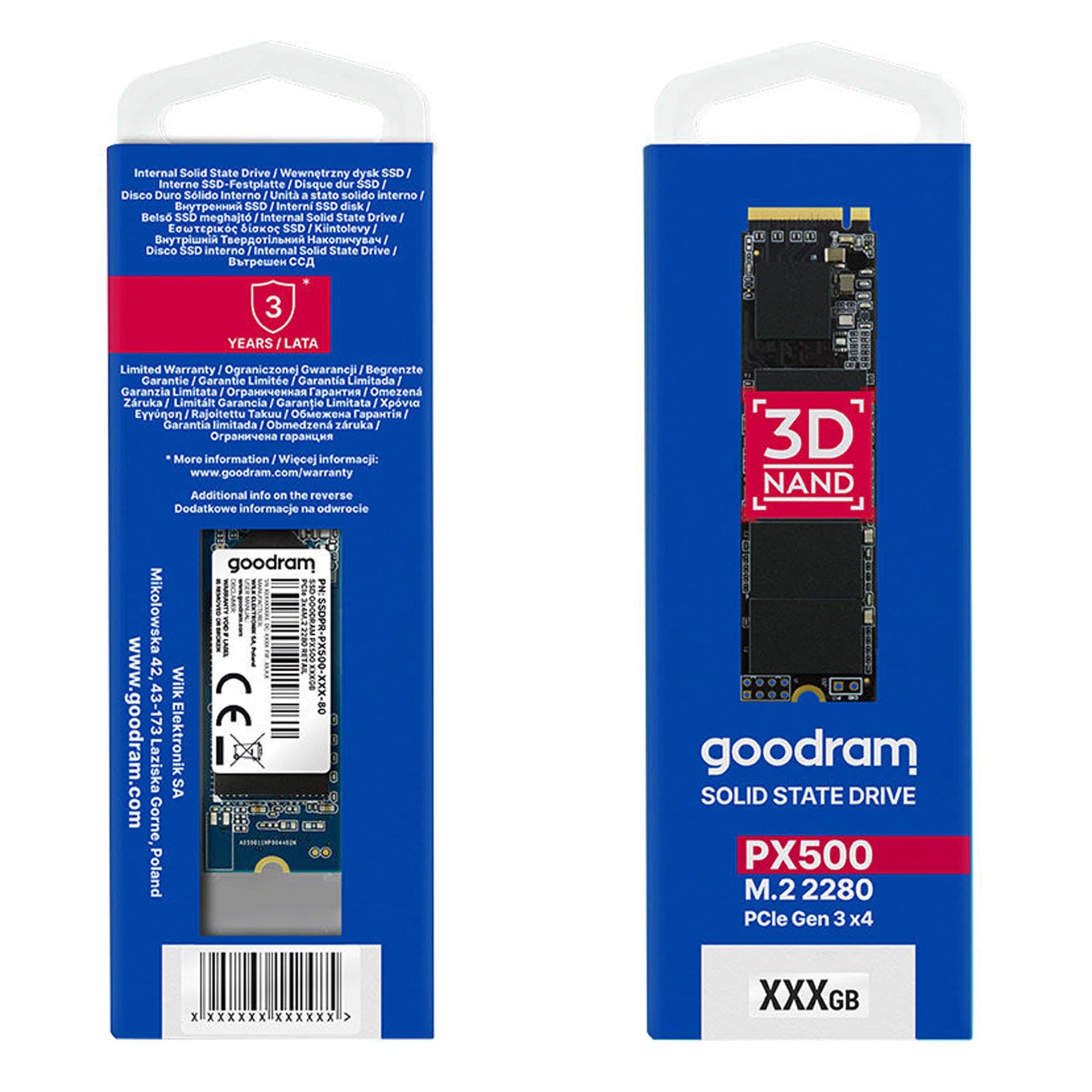 Goodram PX500 NVME PCIE 3 Gen X4 SSD 256Gb slide 2